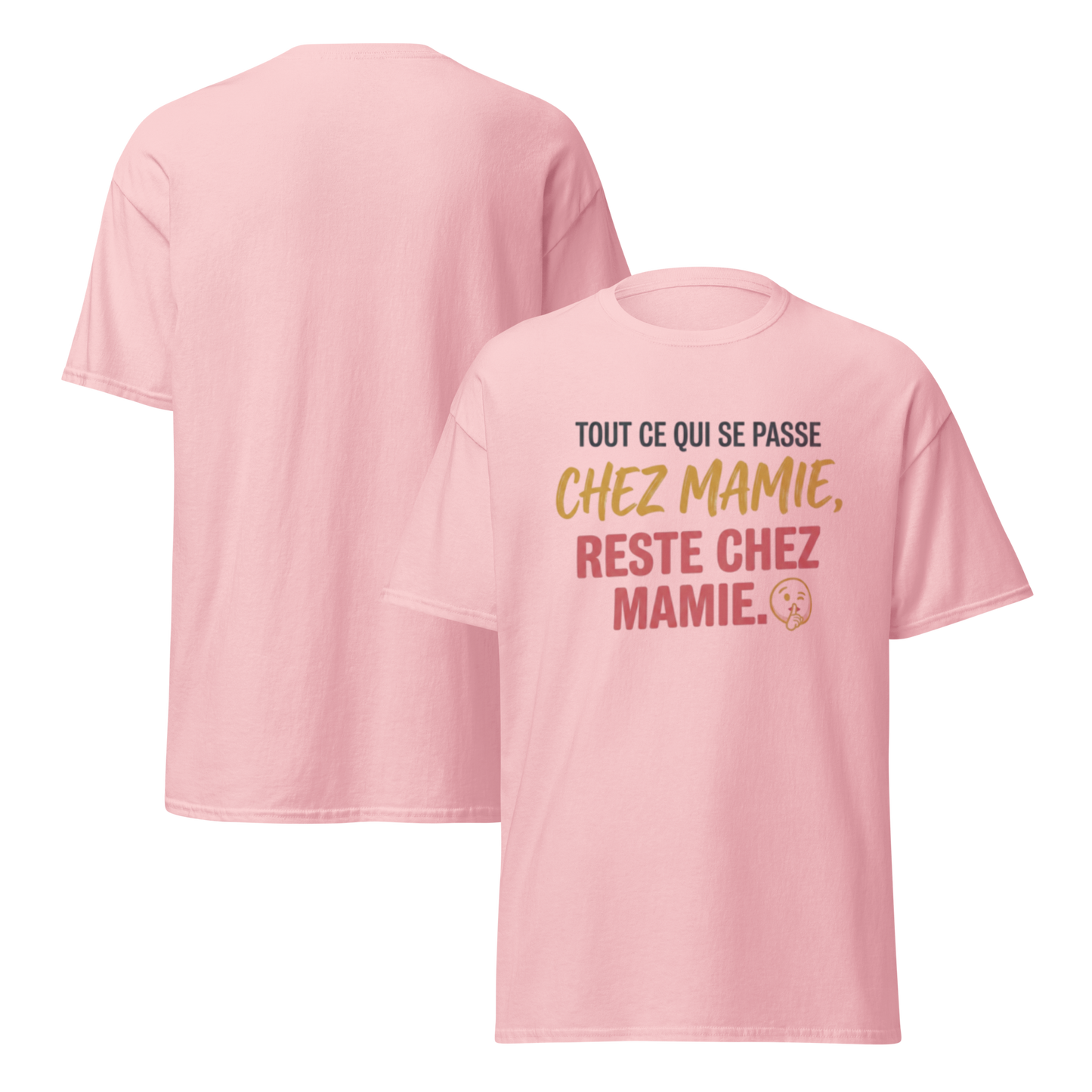 T-Shirt Mamie – "Ce qui se passe chez Mamie..." – Idée Cadeau Noël Grand-Mère
